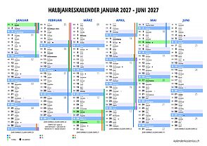 Halbjahreskalender