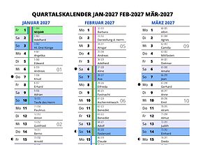 Quartalskalender