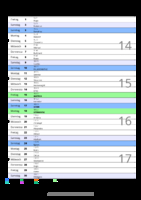 Kalender April 2044 im Hochformat mit Notizbereich