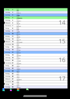Kalender April 2067 im Hochformat mit Notizbereich