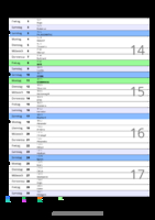 Kalender April 2072 im Hochformat mit Notizbereich