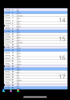 Kalender April 2073 im Hochformat mit Notizbereich