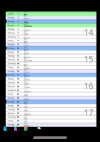 Kalender April 2089 im Hochformat mit Notizbereich