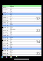Kalender August 2051 im Hochformat mit Notizbereich