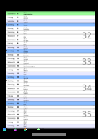 Kalender August 2058 im Hochformat mit Notizbereich