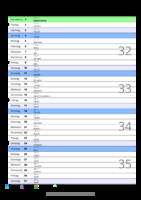 Kalender August 2069 im Hochformat mit Notizbereich