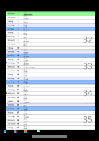 Kalender August 2074 im Hochformat mit Notizbereich