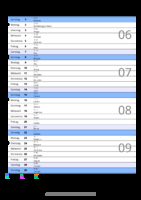Kalender Februar 2060 im Hochformat mit Notizbereich