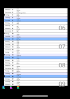 Kalender Februar 2068 im Hochformat mit Notizbereich