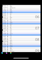 Kalender Februar 2096 im Hochformat mit Notizbereich