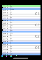 Kalender Januar 2016 im Hochformat mit Notizbereich