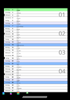 Kalender Januar 2085 im Hochformat mit Notizbereich