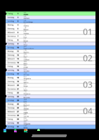 Kalender Januar 2094 im Hochformat mit Notizbereich
