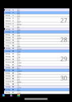 Kalender Juli 2051 im Hochformat mit Notizbereich
