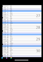 Kalender Juli 2055 im Hochformat mit Notizbereich