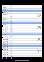 Kalender Juli 2060 im Hochformat mit Notizbereich