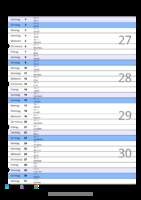 Kalender Juli 2062 im Hochformat mit Notizbereich