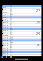 Kalender Juli 2063 im Hochformat mit Notizbereich
