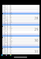 Kalender Juli 2064 im Hochformat mit Notizbereich
