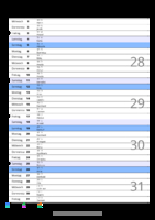 Kalender Juli 2065 im Hochformat mit Notizbereich