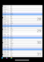 Kalender Juli 2070 im Hochformat mit Notizbereich
