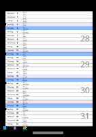 Kalender Juli 2071 im Hochformat mit Notizbereich