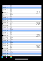 Kalender Juli 2073 im Hochformat mit Notizbereich