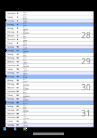 Kalender Juli 2088 im Hochformat mit Notizbereich