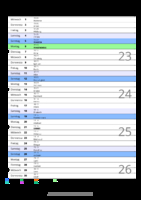Kalender Juni 2022 im Hochformat mit Notizbereich