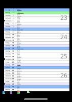 Kalender Juni 2031 im Hochformat mit Notizbereich