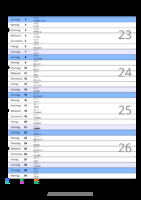 Kalender Juni 2059 im Hochformat mit Notizbereich