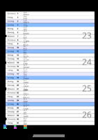 Kalender Juni 2062 im Hochformat mit Notizbereich