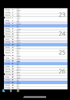 Kalender Juni 2065 im Hochformat mit Notizbereich