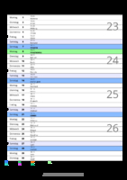 Kalender Juni 2071 im Hochformat mit Notizbereich