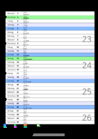 Kalender Juni 2095 im Hochformat mit Notizbereich