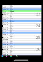 Kalender Juni 2096 im Hochformat mit Notizbereich