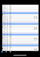 Kalender Juni 2100 im Hochformat mit Notizbereich