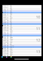 Kalender März 2034 im Hochformat mit Notizbereich