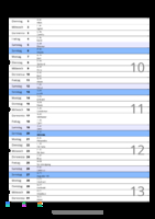 Kalender März 2050 im Hochformat mit Notizbereich