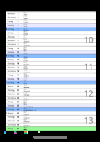 Kalender März 2051 im Hochformat mit Notizbereich