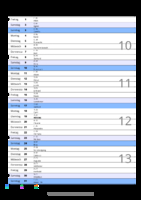 Kalender März 2052 im Hochformat mit Notizbereich