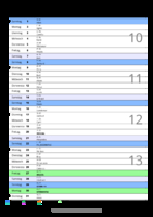 Kalender März 2054 im Hochformat mit Notizbereich