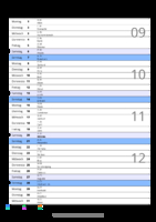 Kalender März 2055 im Hochformat mit Notizbereich