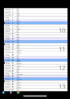Kalender März 2061 im Hochformat mit Notizbereich