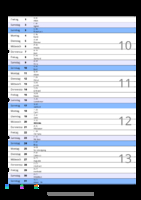 Kalender März 2069 im Hochformat mit Notizbereich