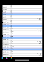 Kalender März 2072 im Hochformat mit Notizbereich