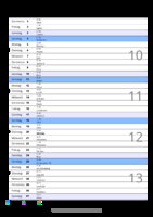 Kalender März 2074 im Hochformat mit Notizbereich