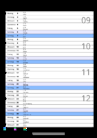 Kalender März 2077 im Hochformat mit Notizbereich