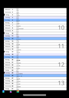 Kalender März 2079 im Hochformat mit Notizbereich