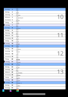 Kalender März 2082 im Hochformat mit Notizbereich
